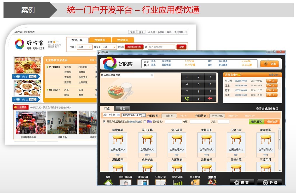 餐飲行業應用--在線訂餐訂座系統